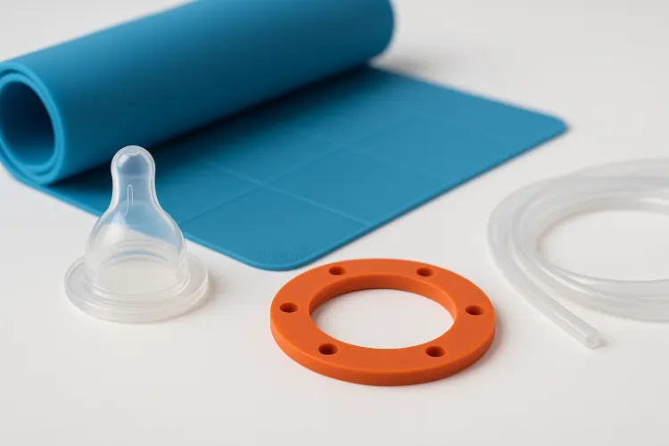 Silicone Products on White Surface