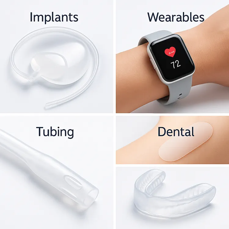Utilizações médicas da colagem de silicone
